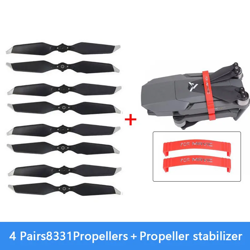 Bundle 4 4 пары 8 шт. Platinum 8331 малошумные быстросъемные пропеллеры с пропеллером stabilizerfor Mavic Pro Drone аксессуары - Цвет: Bundle 4