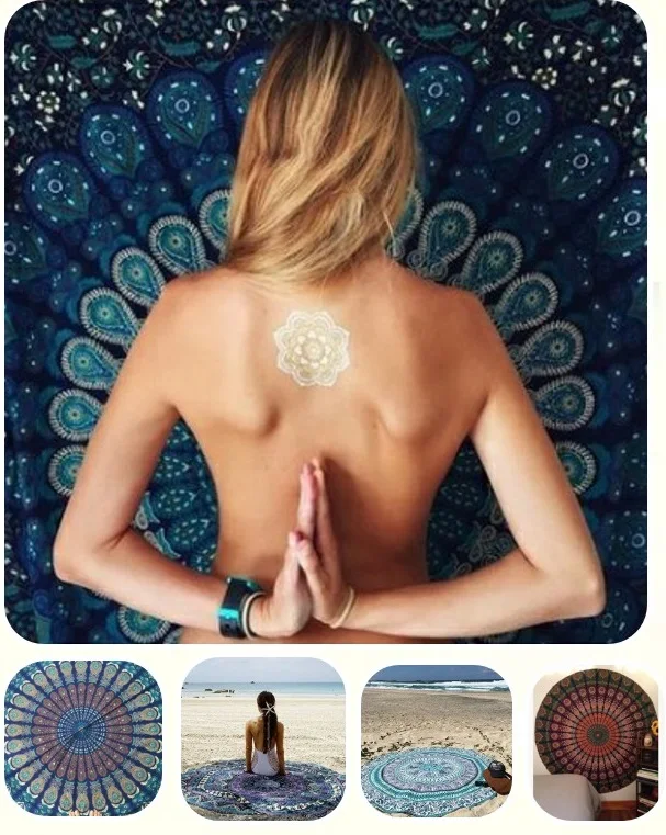 CAMMITEVER полотенца с рисунком индийской круглой мандалы гобелен покрывало для