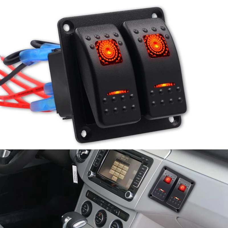 Автомобильный RV модифицированный 2 отверстия алюминиевая пластина 5PIN без