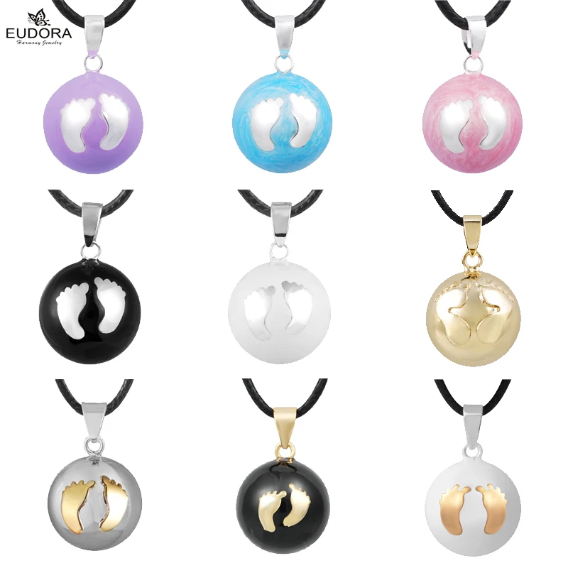 

Angel Caller Colorful Various Baby Footprint Harmony Chime Ball Pendant Fashion Necklace For Pregnant Women Jewelry