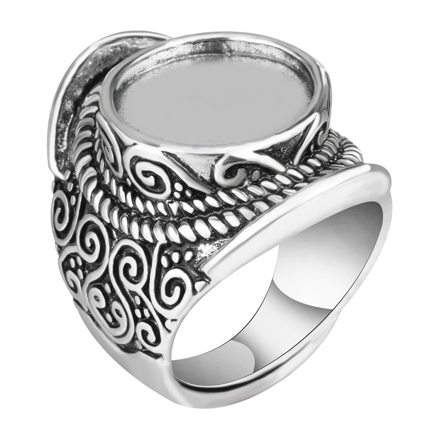 Новинка хит продаж 14 мм оптовая продажа винтажные кольца пустые изысканные