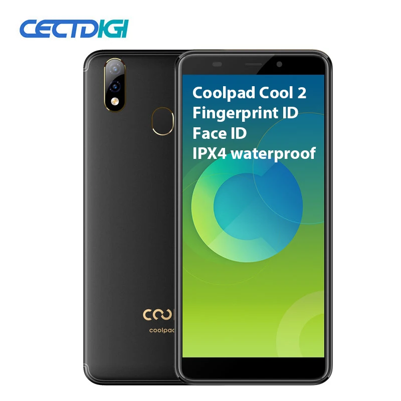 Coolpad Cool 2, 4, 64 ГБ, 5,7 дюймов, полноэкранный, для распознавания лица, MT6750, четыре ядра, Android 7,0, двойная задняя камера, отпечаток пальца, ID, мобильный телефон