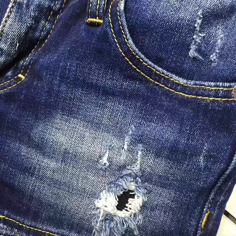 Шорты женские джинсовые с дырками Модные Винтажные Короткие штаны из денима