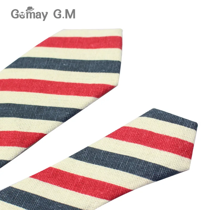 

Mens Striped Ties Wedding Groom Linen Necktie Tuxedo Cotton Tie Corbatas Slim Vestidos Fashion Causal Male Neckties Neck Ties