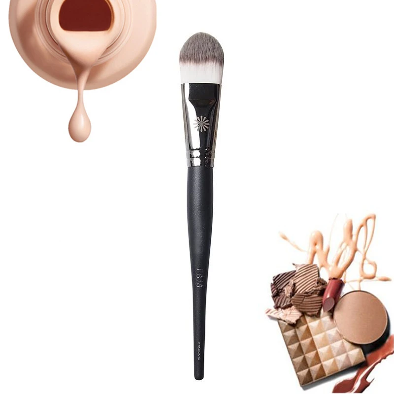 

Korean Style FB18 Long Wood Tongue Shape Fooundation Brush Liquid BB Cream Cosmetic Brush Tool Japan Synthetic Fiber