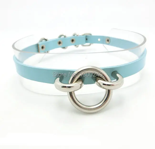 Ожерелье чокер Двухслойное из кожи с круглым воротником в стиле панк рок гот|necklace