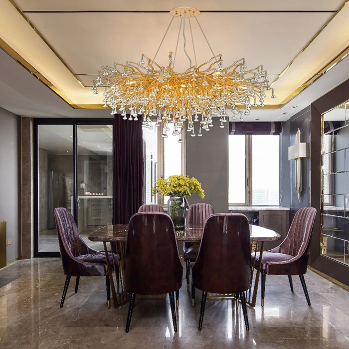 Постмодерн гостиная столовая Хрустальное стекло освещение креативная личность