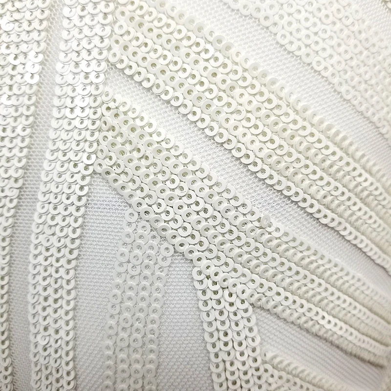 Платье женское летнее сексуальное прозрачное с блестками Сетчатое белое