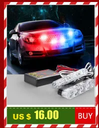 Высокая яркость 12 В 2x2 4LED Красный/Синий Белый Полицейский Автомобиль Строб вспышка света аварийного Предупреждение 3 мигает туман фары автомобиля укладки