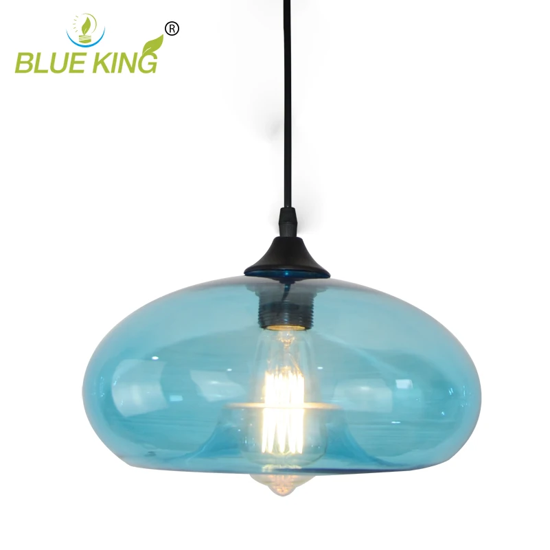 

New Simple Modern Contemporary Pendant Lights Loft hanging Kitchen Restaurant Lustres Glass ball E27 LED Bulbs Pendant Lamp