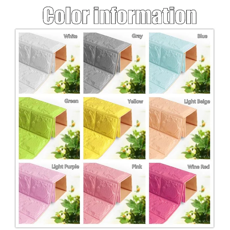 3D Foam Wall Stickers Safty Home Decor DIY Brick Living Room Kids Bedroom Decorative Sticker | Дом и сад