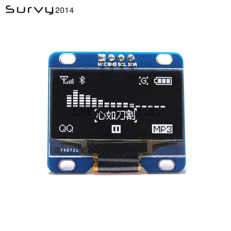 1.3 inch OLED Module White Color 128X64 LCD LED Display SPI IIC I2C | Электронные компоненты и принадлежности