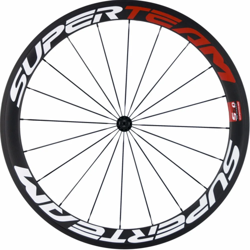 SUPERTEAM китайский углеродный клинчер колеса Набор дорожный велосипед 50 мм