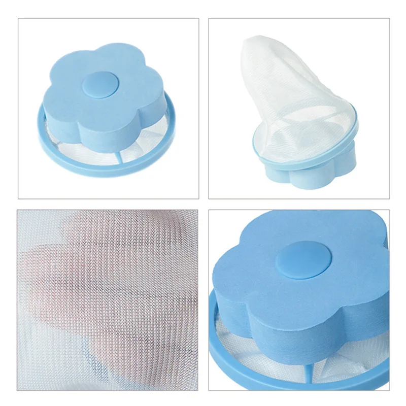YTE Washing Machine Hair Removal Catcher Filter Mesh Pouch Cleaning Balls Bag Dirty Fiber Collector Laundry Discs | Дом и сад