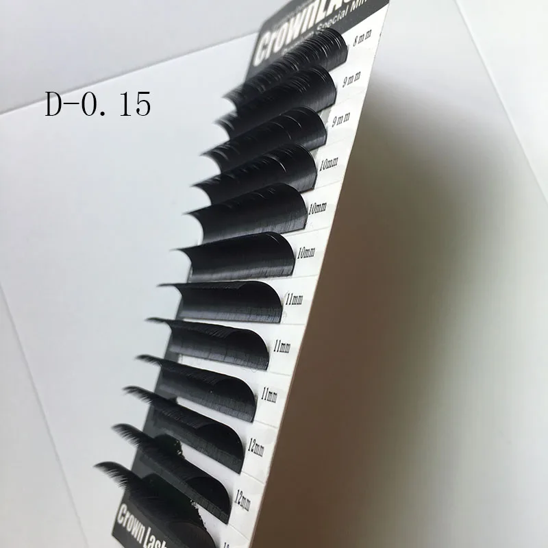 CrownLASH черный 0,05, 0,07 0,10, 0,15, 0,20, 0,25 наращивание ресниц C D 8-13 мм) бусины типа «жемчужины», перламутровый цвет, Размеры Европейский Стандартный Вьющиеся