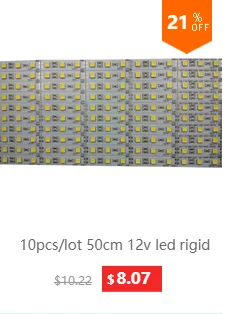10 шт./лот светодиодный s 0,5 м светодиодный бар светильник smd 5050 5630 7020 8520 4014 12V светодиодный жесткой полосы белый теплый холодный RGB под кухонный шкаф
