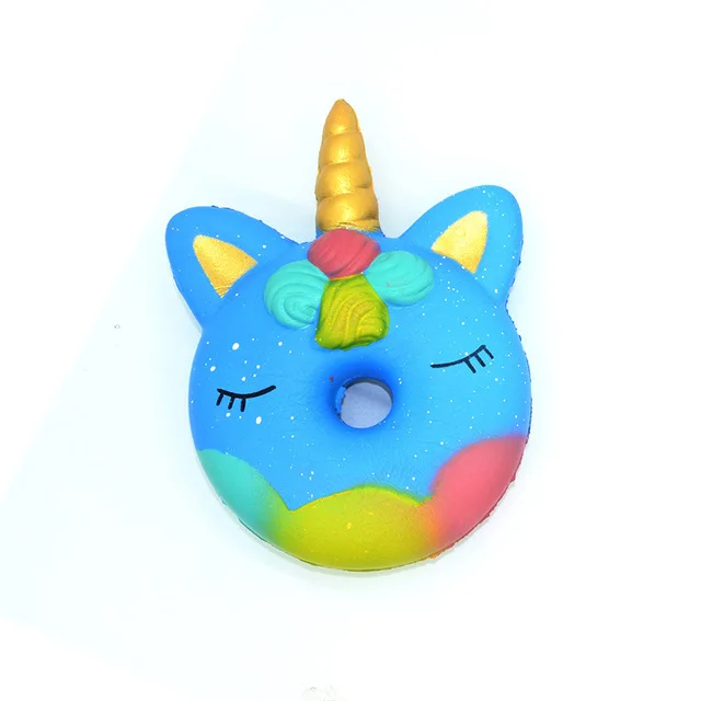 Unicorn Donut 13cm Большой Мягкий Jumbo медленно поднимающиеся игрушки Squishi Unicornio Kawaii пончик лучший подарок для детей антистресс огромная игрушка украшение стола - Цвет: Unicorn Donut 13cm