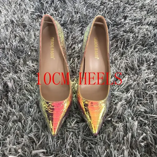 LSWAL gold10cm Весенняя Брендовая обувь женские туфли-лодочки на высоком каблуке обувь на высоком каблуке Дамская обувь женские туфли-лодочки со змеиным принтом 8, 10, 12 см - Цвет: LSWAL gold10cm