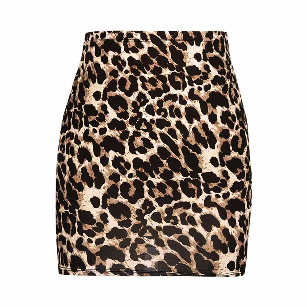 

Womens Casual Retro High Waist Evening Party Short Leopard Printed Skirt High Waist Sexy Pencil Bodycon Hip Mini Skirt Z326