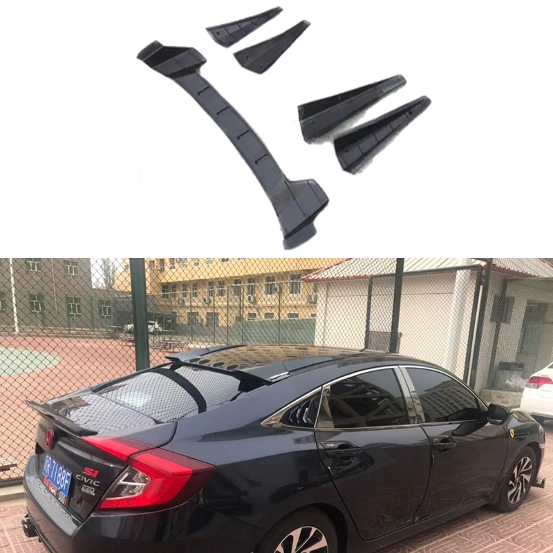 Для Honda Civic до спойлер на крыше аксессуар для багажника или черный или белый заднее стекло крыло автомобиля модификации