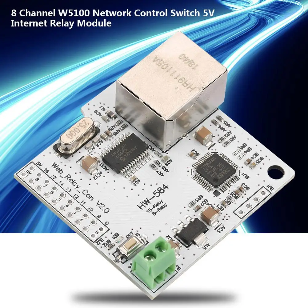 8-канальный сетевой видеорегистратор W5100 сети Управление выключатель 5V Интернет триггерный релейный модуль для нового продукта хот