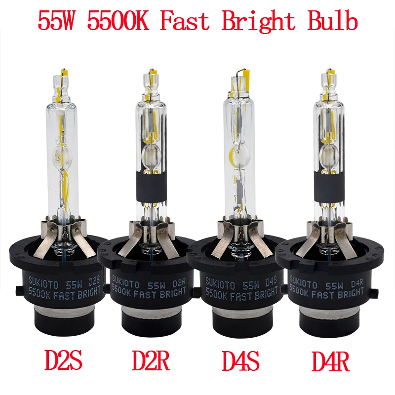 Оптовая продажа быстрая яркая 55 Вт 5500 к D2S HID лампа для быстрого запуска D4S балласт