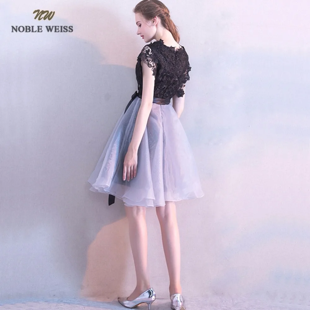 Благородный WEISS Короткие Выпускной Вечеринка платья а силуэта Vestido de Festa