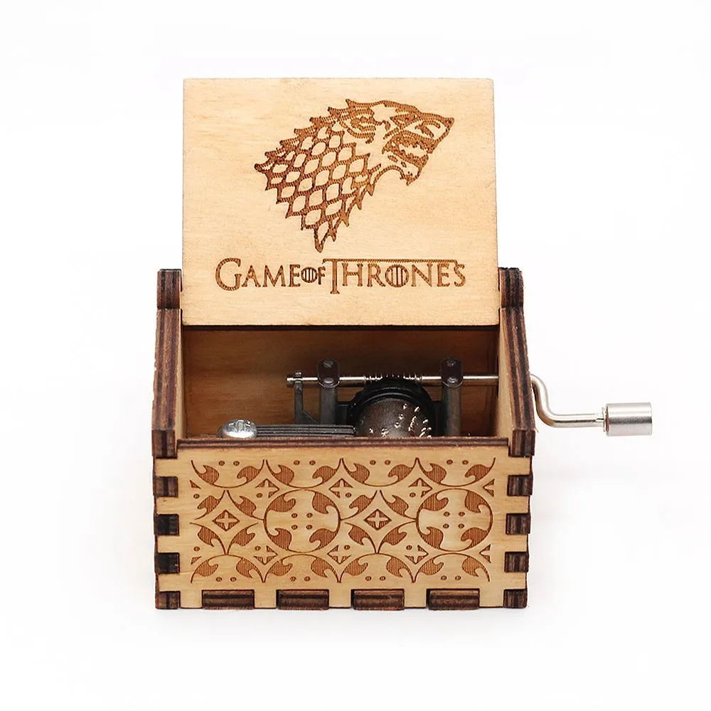 Game of Throne A Castle In The Sky Игра престолов Звездные войны Музыкальная шкатулка деревянная музыкальная шкатулка подарок на день рождения старинная резная деревянная ручка музыкальный бокс - Цвет: Game of Throne A