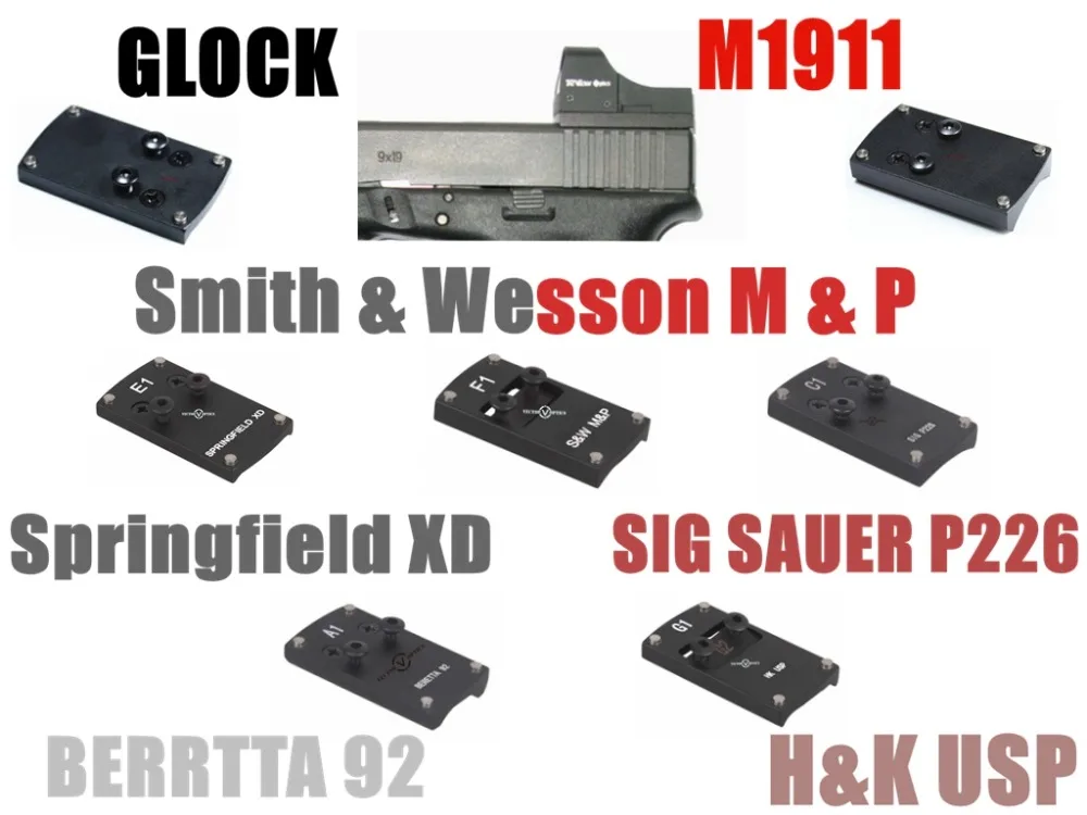 Заднее крепление для пистолета Vector Optics Sphinx Spirit Red Dot Sight GLOCK 17 19 SIG SAUER BERETTA