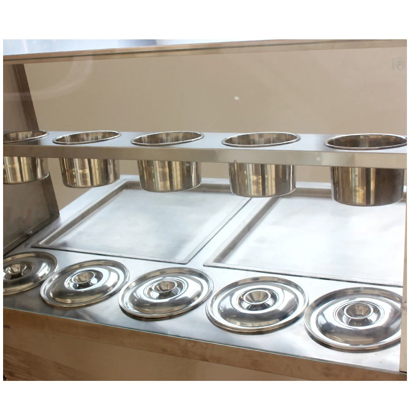 Двойные квадратные сковороды жареное мороженое машина ролл из жареного