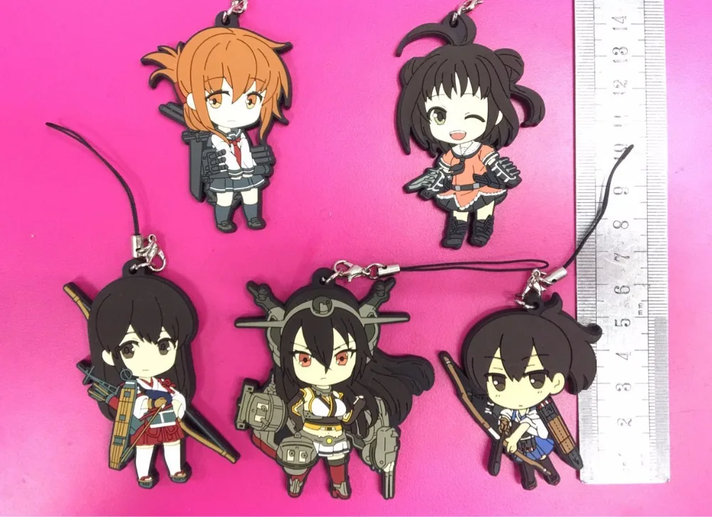 5 шт./лот Kantai Collection оригинальный японский аниме Рисунок резиновый силиконовый