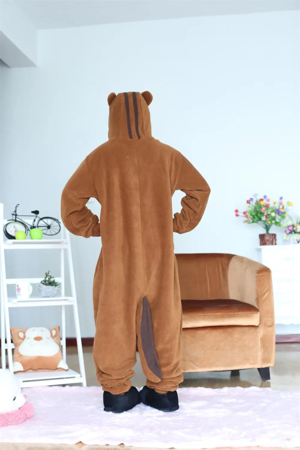 Кигуруми белка Onesie пижамы для взрослых косплей костюм унисекс мультфильм