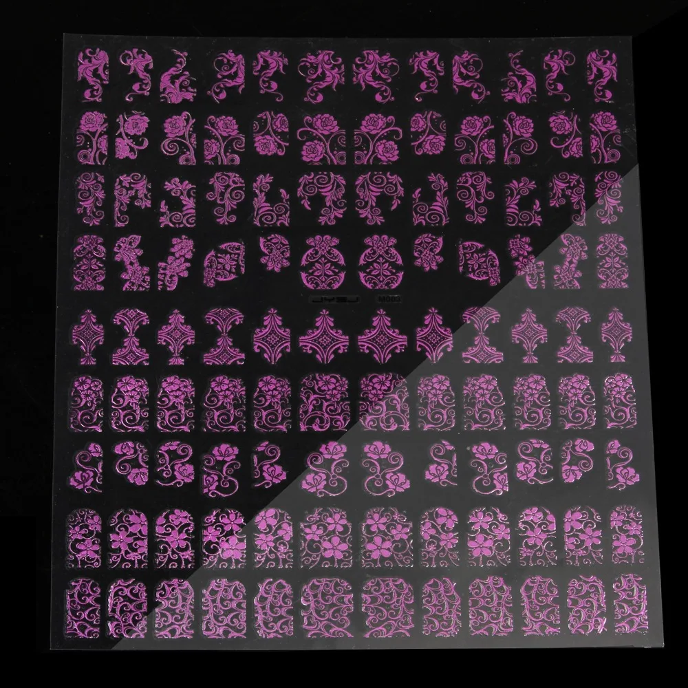 

108 pcs 3D Flower Design Nail Art Manicure Tips Stickers Decals DIY Decoration