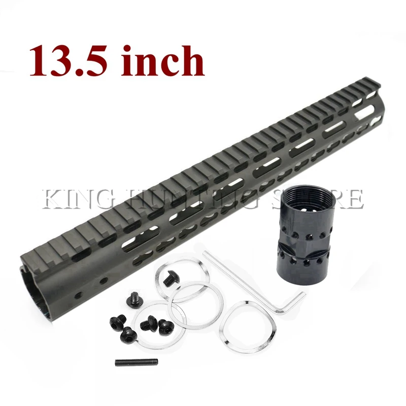 13 point 5 inch Черный матовый " 9" 1" 12" 13," 15" дюймов Handguard RIS Rail Airsoft M4 AR1 Keymod. 223/5. 56 Picatinny Quad Rail - Цвет: 13 point 5 inch
