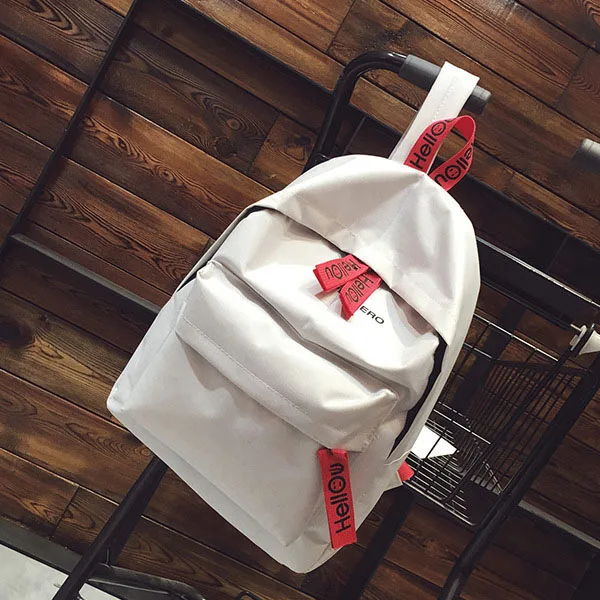 Новинка 2018 Женский дорожный рюкзак Холщовый Рюкзак на молнии с буквами дамские