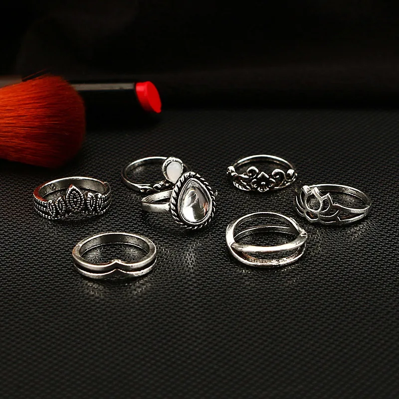 Anillos acero inoxidable mujer богемный anelli donna набор серебряных колец кольца для женщин