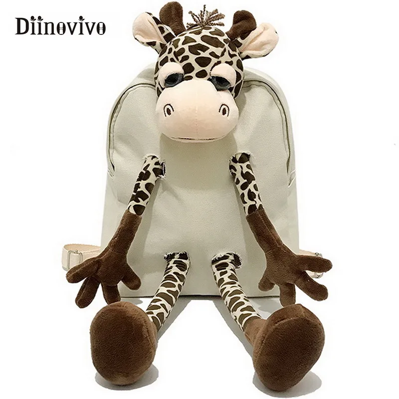 DIINOVIVO, женский рюкзак, новинка, модная Холщовая Сумка, животные, школьные сумки, большая вместительность, рюкзаки для путешествий, подарок,, WHDV0877