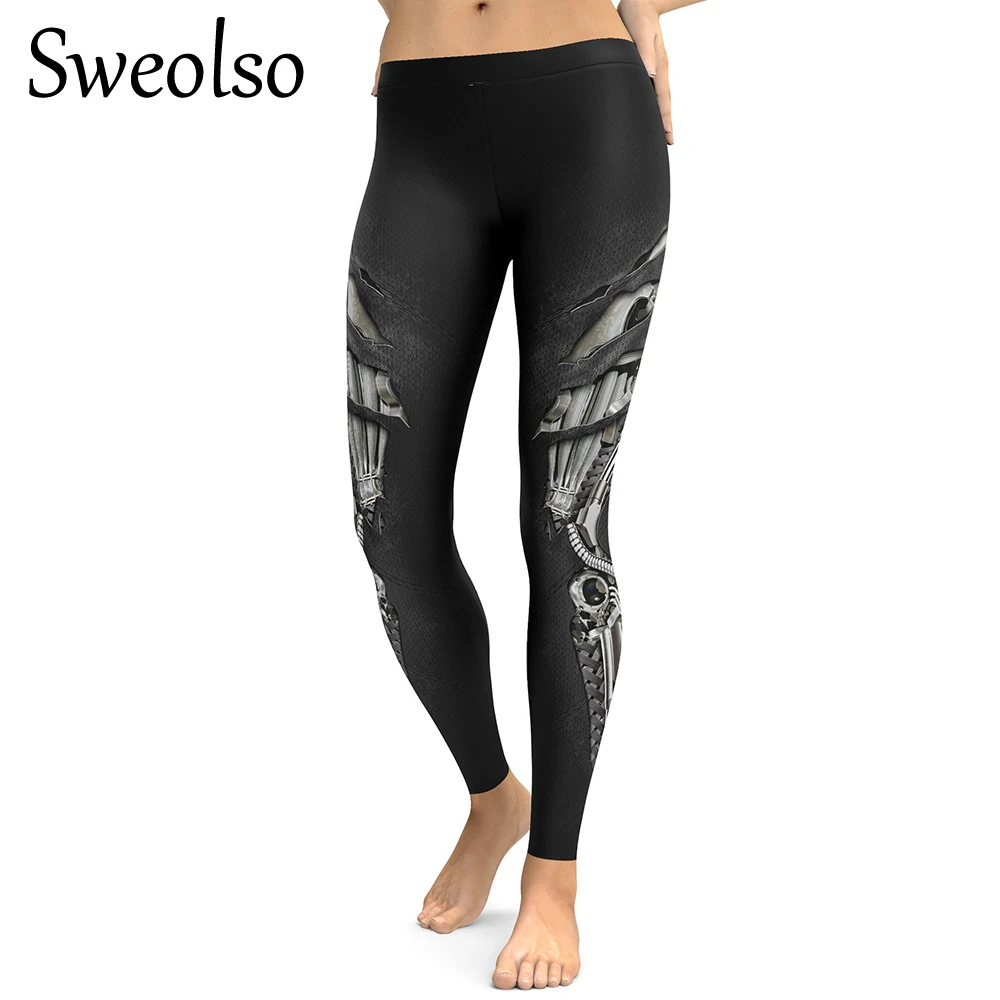 Женские леггинсы для тренировок Sweolso штаны пуш ап из полиэстера и спандекса со