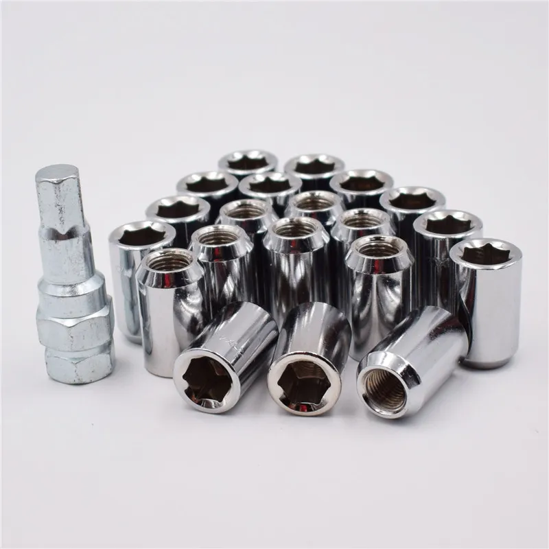 Silver 20pcs 32 мм M12x1.5/1,25 гоночное автомобильное колесо гайки колесные диски гайки автомобильные аксессуары - Название цвета: Silver 20pcs