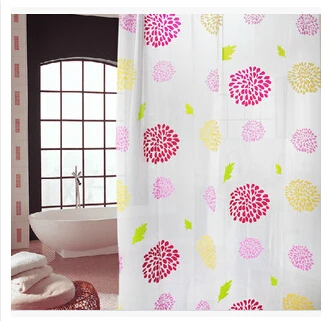 Home decoration bathroom products shower curtain Waterproof moldproof Sunflower bath Easy Clean PEVA with hook | Дом и сад