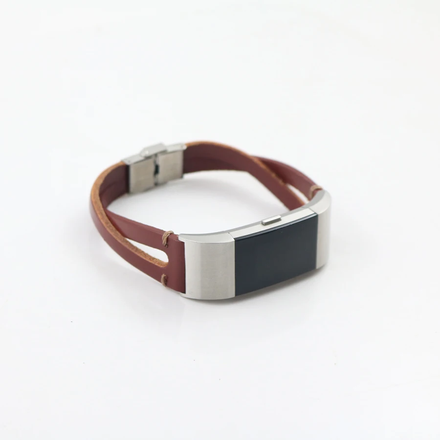 Сменный ремешок для Fitbit Charge 2 браслет с пульсометром мягкий из натуральной кожи