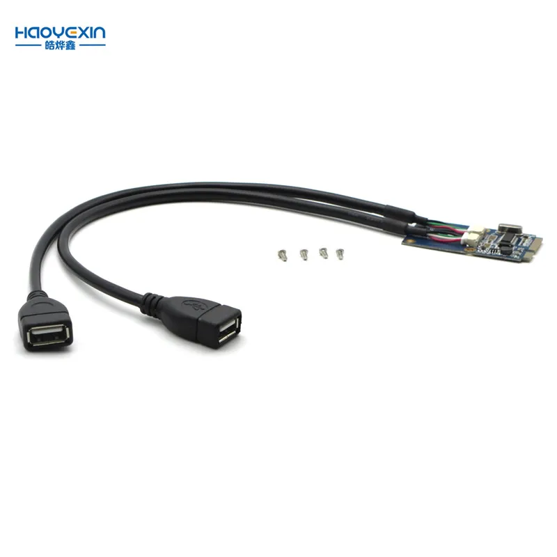 Мини PCI-E PCI Express на два USB-адаптера mPCIe в 5-контактный 2-портовый USB2.0 конвертер для