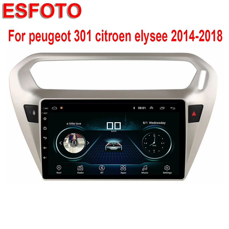 Автомагнитола с сенсорным экраном для peugeot 301 Android 8 1 Citroen Elysee 2014 2018 головное