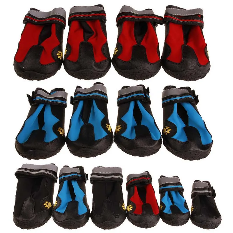 

Size1/7 Leather Non-Slip Pet Dog Shoes Booties 4PCS/Set High Quality Puppy Pet Dog Boots Apparels for Small Chihuahuas 10E