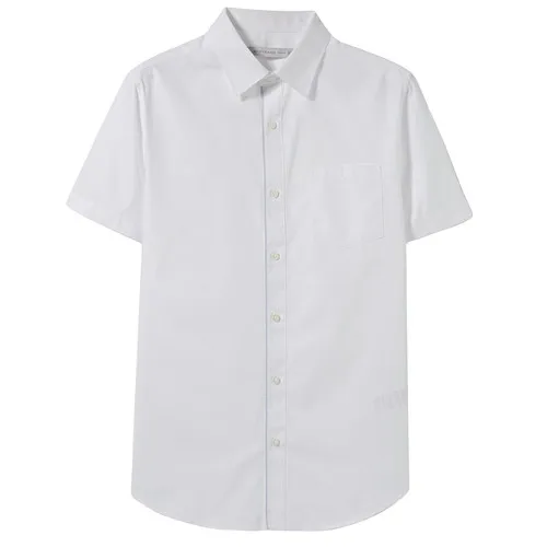 01White Giordano мужская повседневная рубашка с короткими рукавами из натурального хлопка, имеется несколько вариантов данной модели - Цвет: 01White