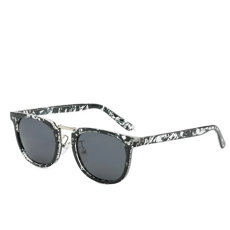 white point frame Мужские солнцезащитные очки для женщин Близорукость Квадратные Заклепки Fraame черные линзы диоптрийные очки Близорукие Солнцезащитные очки 0-0,5-1,0-2,0-6,0 - Цвет линз: white point frame