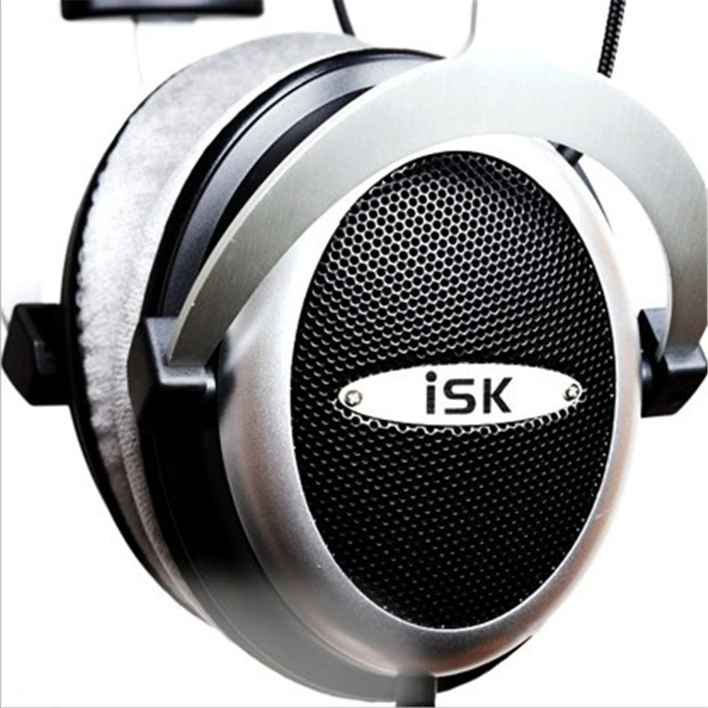 Оригинальные полуоткрытые наушники ISK с монитором стерео Hi-Fi DJ fone de ouvido