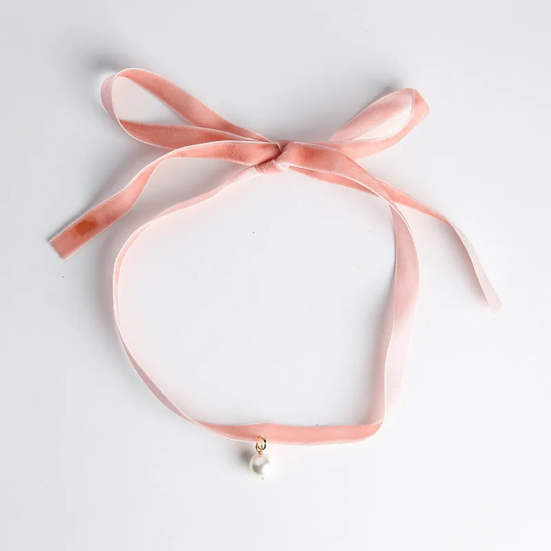 2019 модное простое винтажное бархатное ожерелье с подвеской из искусственного