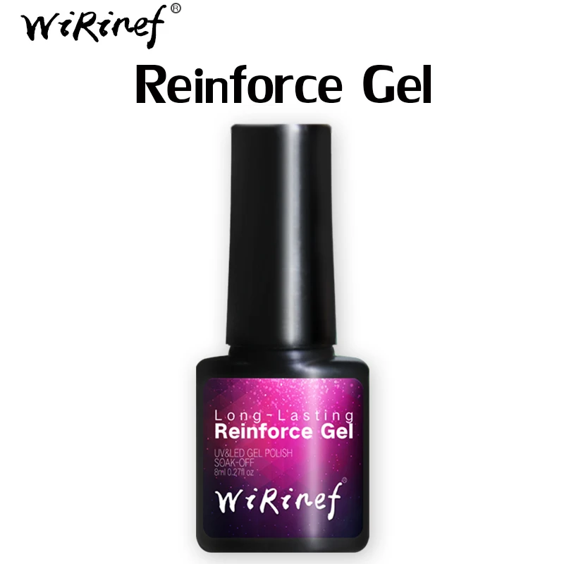 Reinforce Gel WiRinef верхнее Базовое покрытие, усиленный гель, впитывающий УФ/светодиодный Гель-лак, чистый прозрачный цвет, сильный клей - Цвет: Reinforce Gel
