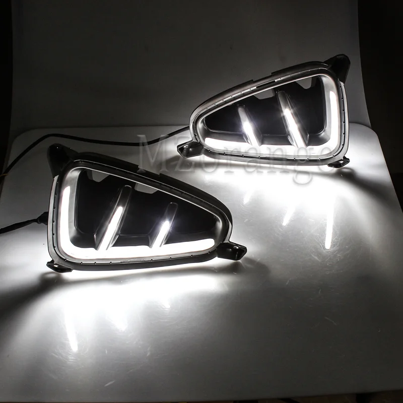 White Light MZORANGE 1 пара для Kia K5 Optima светодиодный DRL Дневной ходовой светильник, Дневной светильник, сигнальный противотуманный фонарь, Стильный автомобильный приводной светильник s - Цвет: White Light
